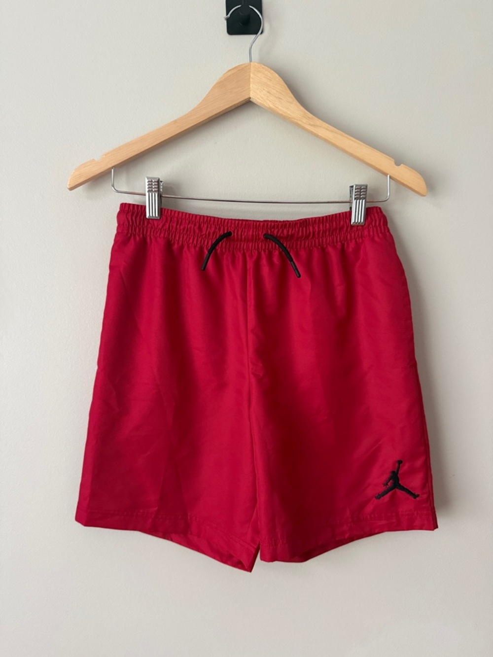Jordans (10-12 years) Red Athletic Shorts with Black Trim